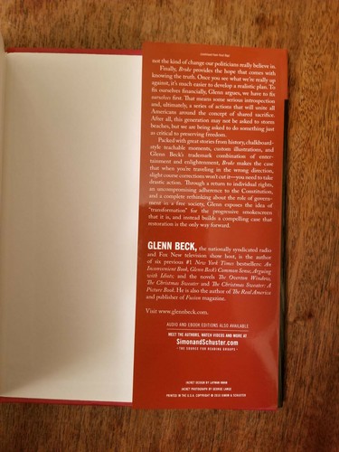 Broke: A Plan to... by Glenn Beck 2010 1st Edition 1st Printing HB DJ VGC!! - Picture 9 of 10