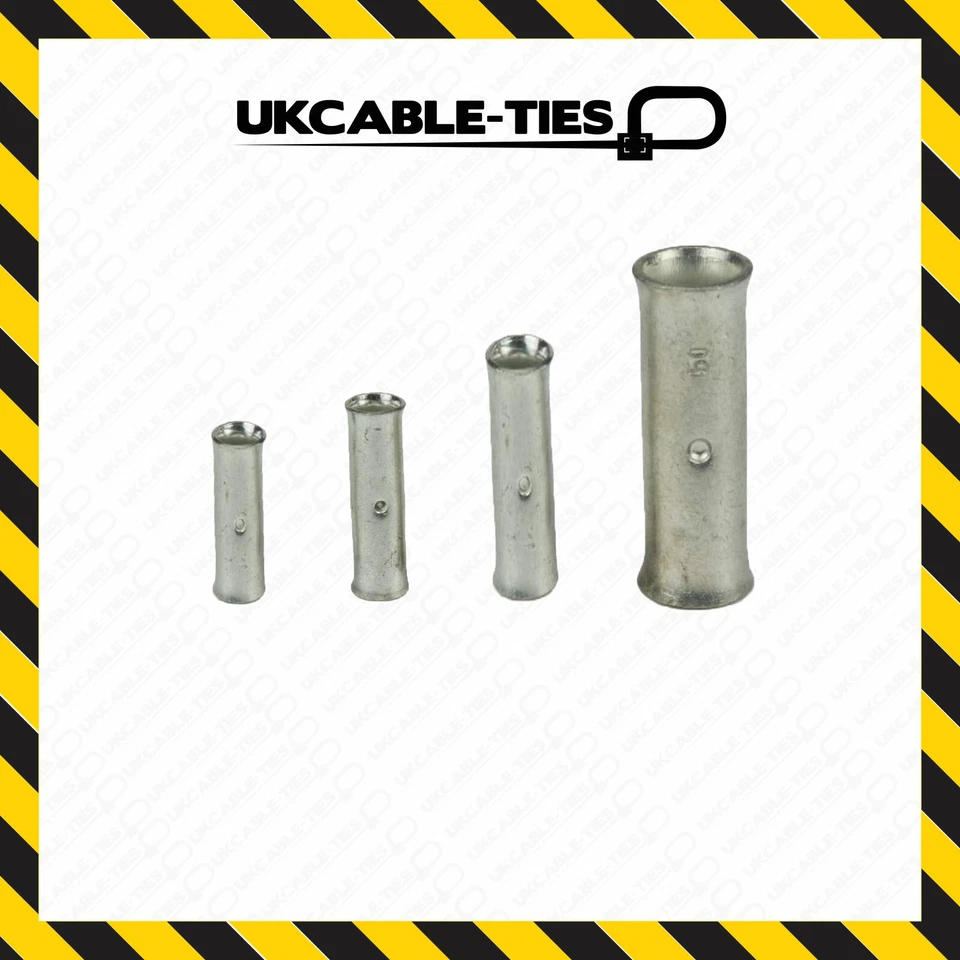 UKCABLE-TIES Copper Tube Butt Connectors Wire Cable Crimp Connector Terminal Battery Starter