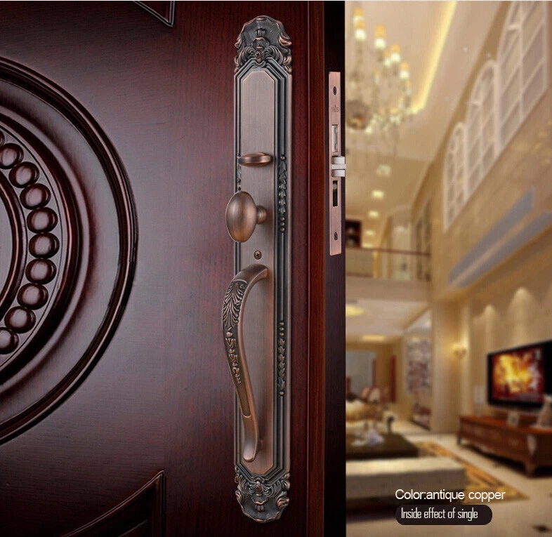 New Gove European style Villa Luxurious Exterior Entry Door Handle Lock set - Image 4 of 4