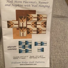 Trillium Ridge Quilt Patterns Placemats Runner Napkins Wall Hanging