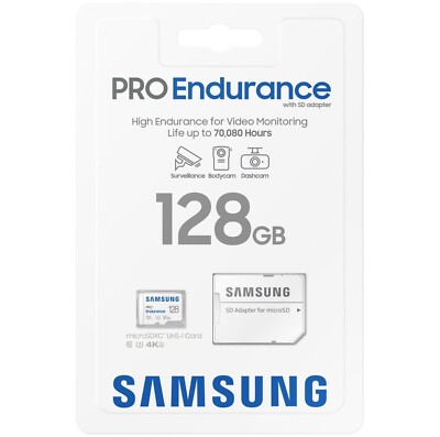 Micro SD Speicherkarte Samsung 128 GB PRO Endurance Memory Card 100 MB/s