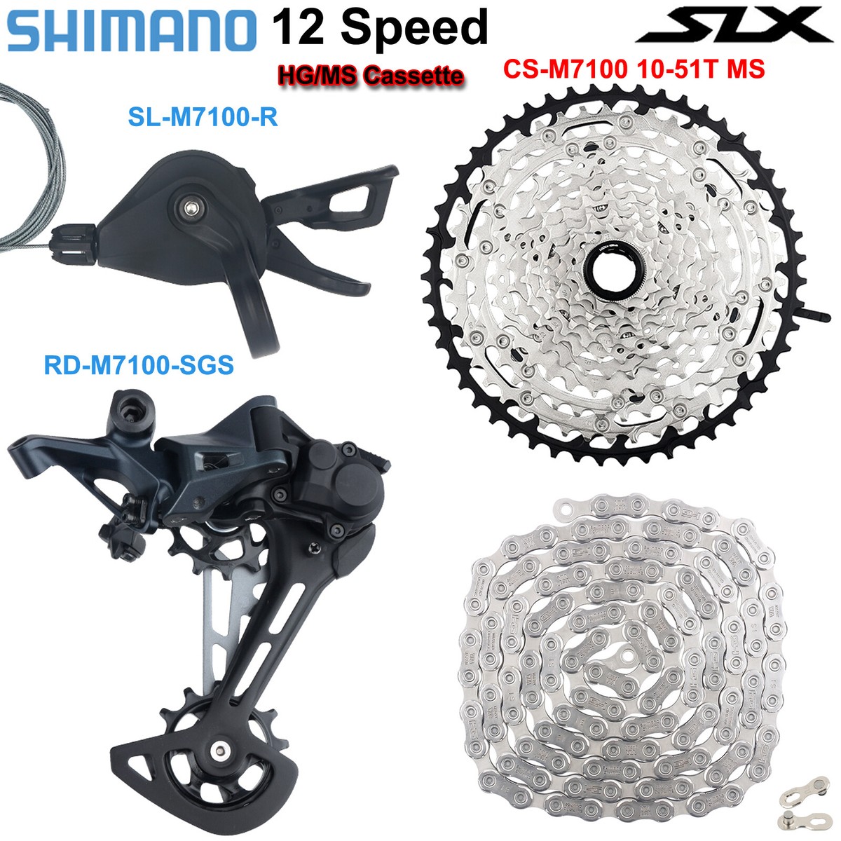 Mountain Bike Mini Groupset Slx 10 Speed Drivetrain Shimano Slx 10