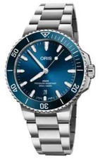 Oris Aquis Date Automatic Steel Blue Dial Divers Mens Watch 733 7787 4135-MB