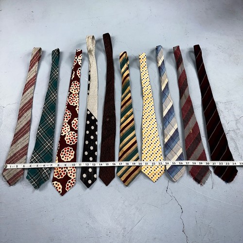 VTG 30s 40s Palm Beach Cloth Wool Tie Swing Rockabilly Lot 10 Ties Antique Rare - Picture 5 of 16