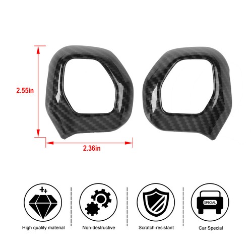 Cubierta de cabeza de perilla de cambio de marchas de fibra de carbono para accesorios Ford Bronco 21-23 - Imagen 7 de 9