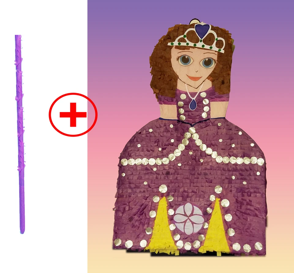 Queen Princess Princesa Reina Pinata Girl Piñata birthday Pull string Hit stick - Image 4 of 4