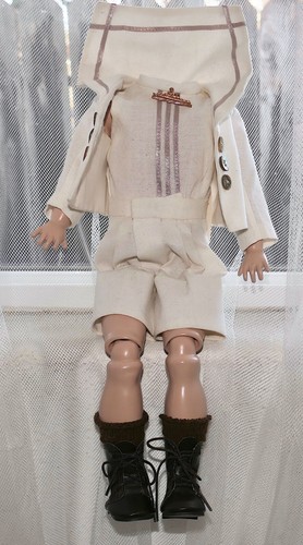 c'1999 Seeley GB13S Composition Jointed 13" Body for Doll & Label & Tag & Outfit - Picture 3 of 13
