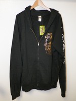 Men's Ed Hardy Christian Audigier Zip Front Black Hoodie Size Xl & M Men's Ed Hardy Christian Audigier Zip Front Black Hoodie Size Xl & M