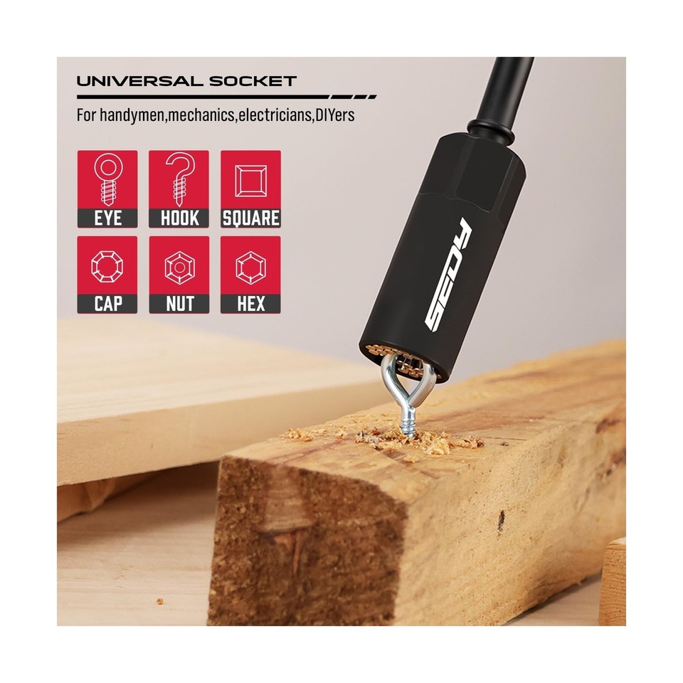 80-Piece Premium Magnetic Impact Nut Driver Set Metric & SAE with ...