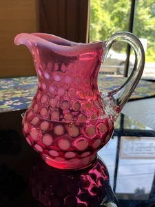 Fenton Coin Dot Pitcher | eBay