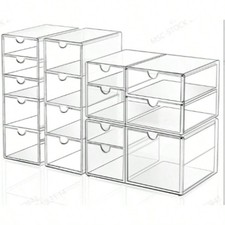 Makeup Drawer Storage Organizer With 20 Drawers, 4 Set Acrylic Office Desk-FGQ