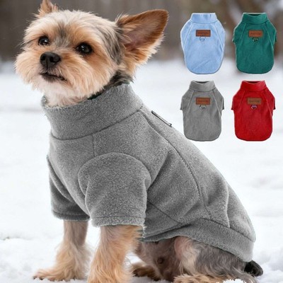 Autumn Winter Pet Dog Clothes Fleece Warm Dogs Sweater French Bulldog Coat Puppy