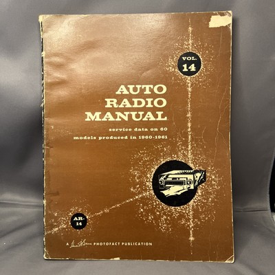 Sams Auto Radio Service Data Manual Vol 14 AR-14 1962 covers 1960 & 1961 models