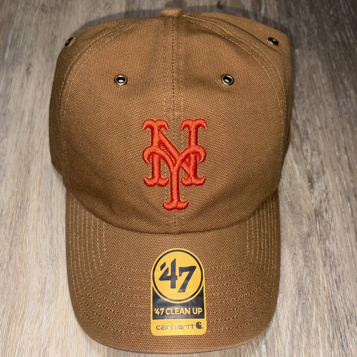 METEO 帽子 New York Mets x '47 Clean Up Adjustable Strap Dad Hat Brown | eBay