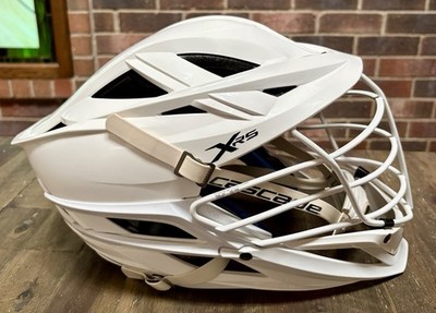 Cascade XRS Lacrosse Helmet White White Face Mask Guard Adult OSFM 360 Fit