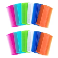 12 Pack Pet Flea Lice Combs Double Sided Fine Tooth Dogs Cats Grooming 