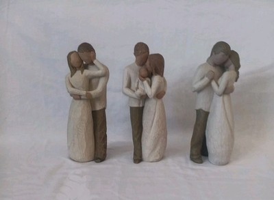 3 Willow Tree Angels Our Gift Promise Together Couple Baby