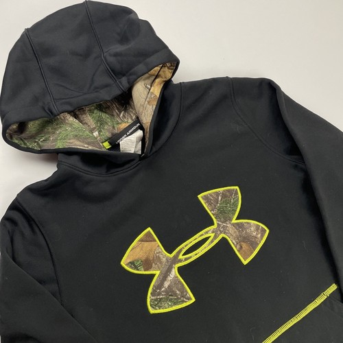 Under Armour STORM1 Hoodie Boy’s Youth Medium Black Camo Logo/Hood
