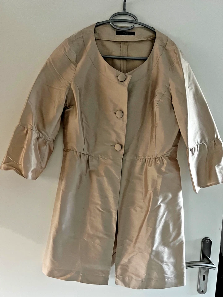 S.OLIVER, edler Seiden Mantel, 38, gold-beige, 2x getragen -DER HINGUCKER - Bild 2 von 4