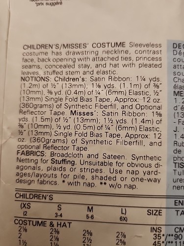 1988 BUTTERICK MISSES PUMPKIN COSTUMES PATTERN #6850 CUT - Picture 3 of 6