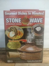 TeleBrands Stone Wave Microwave Cooker Gourmet Dishes in Minutes, New in Box