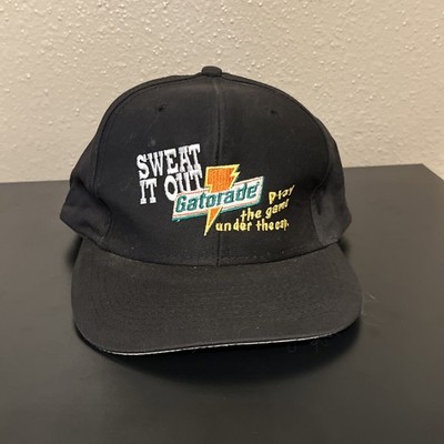 Vintage Gatorade Sweat it Out Play the Game 1996 NBA Finals Snapback Hat Black