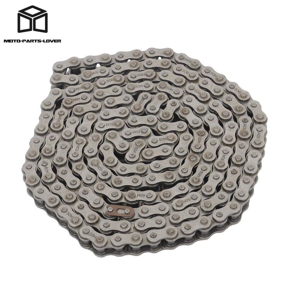 #50 Drive Roller Chain 10 Feet Long Heavy Duty Kit with 2 Connecting ...