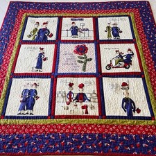 40  x40  Handmade Decorative Wall Hanging Cotton Quilt, Heirloom Piece.