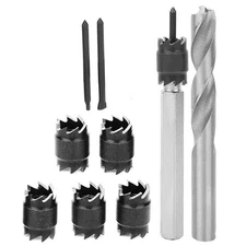 9Pcs Spot Weld Cutter Set, 3/8" Double Sided HSS High Speed Steel Hole Remova...