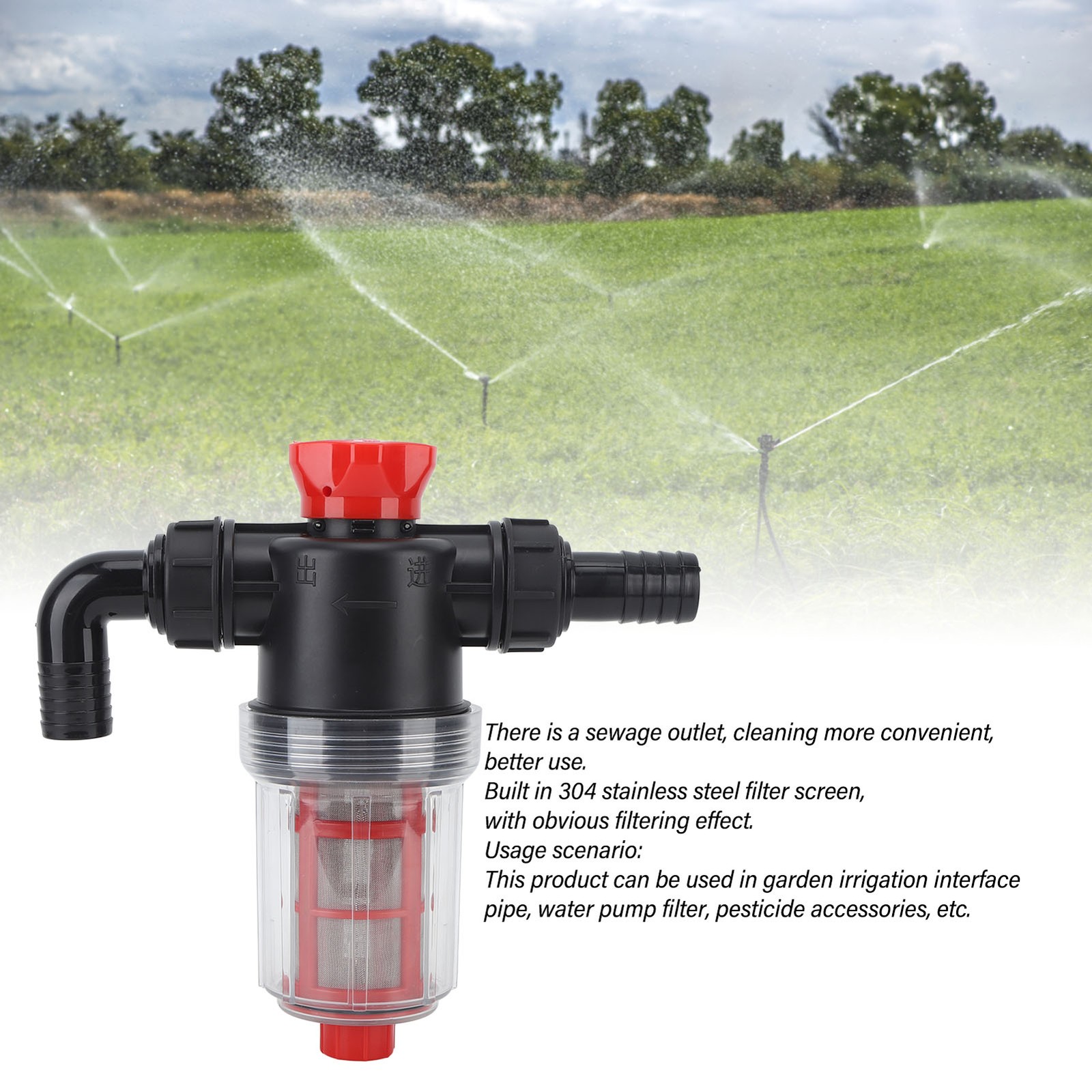 Irrigation Water Pump Filter Fine Mesh Double Layer Filtration High Inline