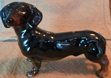 Coopercraft Dachshund Dog Large 8" Figurine Ceramic England Marked