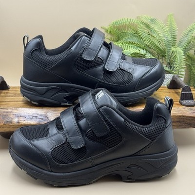 Drew Mens Sz 9 6E Lightning II V Athletic Shoes Black Leather Low Top 44735-19