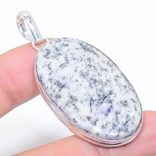 K2 Azurite 925 Sterling Silver Jewelry Pendant 2.17" F095