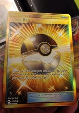 Carta Pokemon Ultra Ball 161/149 Segreta Rara Oro Holo Sole e Luna 2017 LP TCG