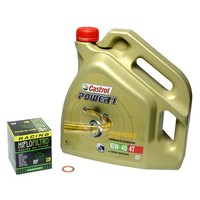 Kawasaki Z 1000, 03-06, ZRT00A, Castrol Power1 10W40 ÖL, Hiflo Racing ÖLfilter