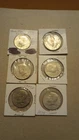 LOT OF 6 1970s KENNEDY HALF DOLLARS - 1971, 2 x 1972, 1972D, 1973D, 1974