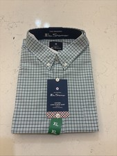 Ben Sherman Men's Original Oxford Long-Sleeve Shirt, Green, XL