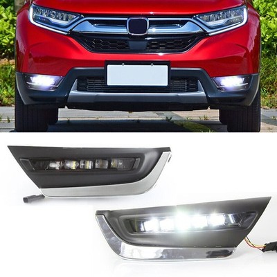 DRL LED Daytime Running Light Bumper Fog Lamp For Honda CR-V CRV 2017 2018 2019