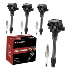 UF749 Ignition Coil Pack and Iridium Spark Plugs Set of 4 Compatible with