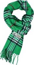 Unisex Classic Tartan Plaid Winter Scarf Soft Cashmere Feel 72"x12"GREEN