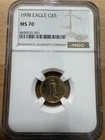 ⭐️1998 $5  1/10 oz American Gold Eagle NGC MS70 ⭐️