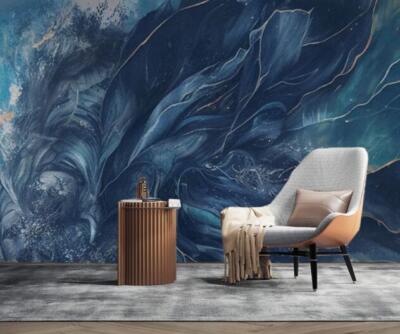 3D Dark Blue E3878 Wallpaper Mural Paper Wall Print Indoor Murals CA Erin