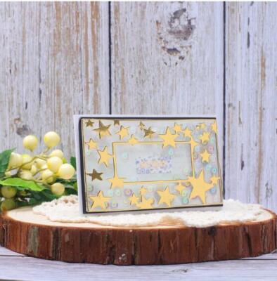 Metal Cutting Dies Star Rectangular Background Scrapbooking Paper Photo Card DIY