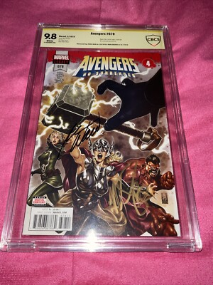 Avengers #678 CBCS 9.8 1st Cameo Challenger Signed By Mark Waid And Mark Brooks