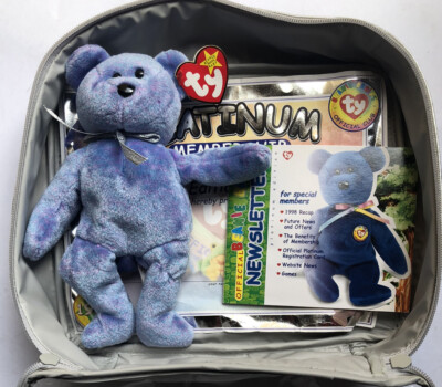 Platinum Membership Beanie Baby Club Clubby Limited Edition Bear