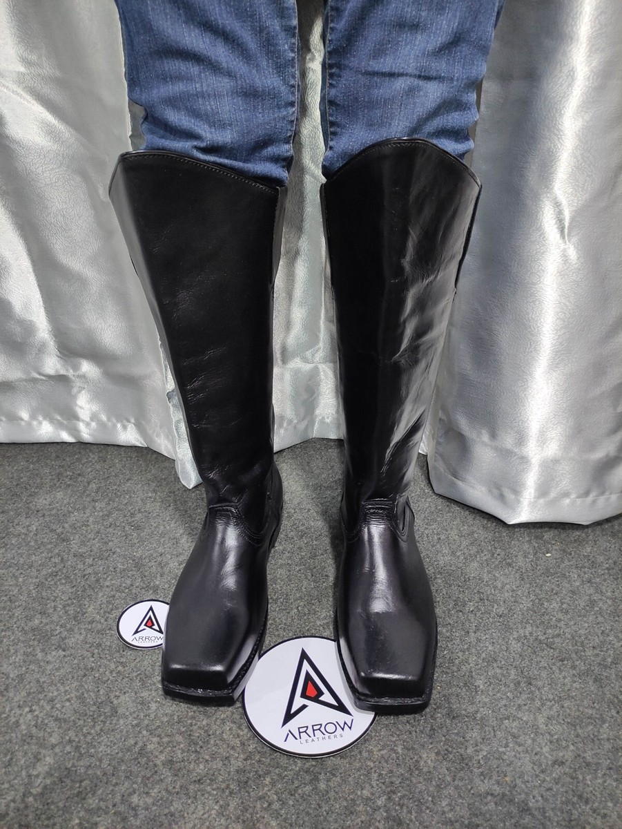 Authentic Civil War Cavalry Leather Long Boot. Stovepipe Boot