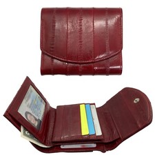 Genuine Eel Skin Women's Trifold Wallet Credit Card Coin Purse Wallet