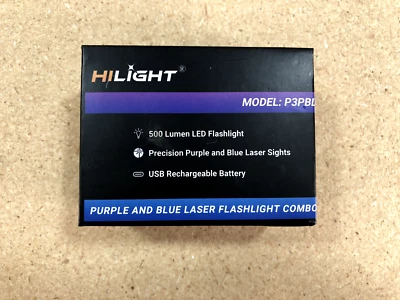 HiLight P3PBL 500lm Flashlight Purple and Blue Laser Sight Combo Pistol