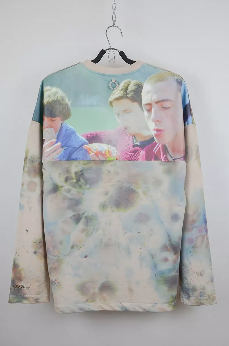 RAF SIMONS x FRED PERRY Yoke Print Graphic Long Sleeve Shirt | eBay