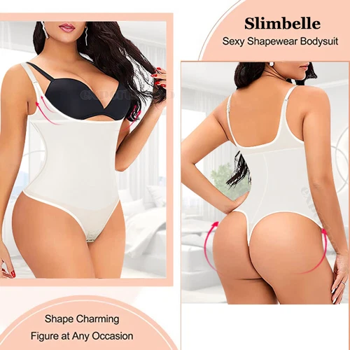 Fajas Colombianas Reductoras Levanta Cola Post-Surgery Slimmer Thong Body Shaper - Picture 3 of 27